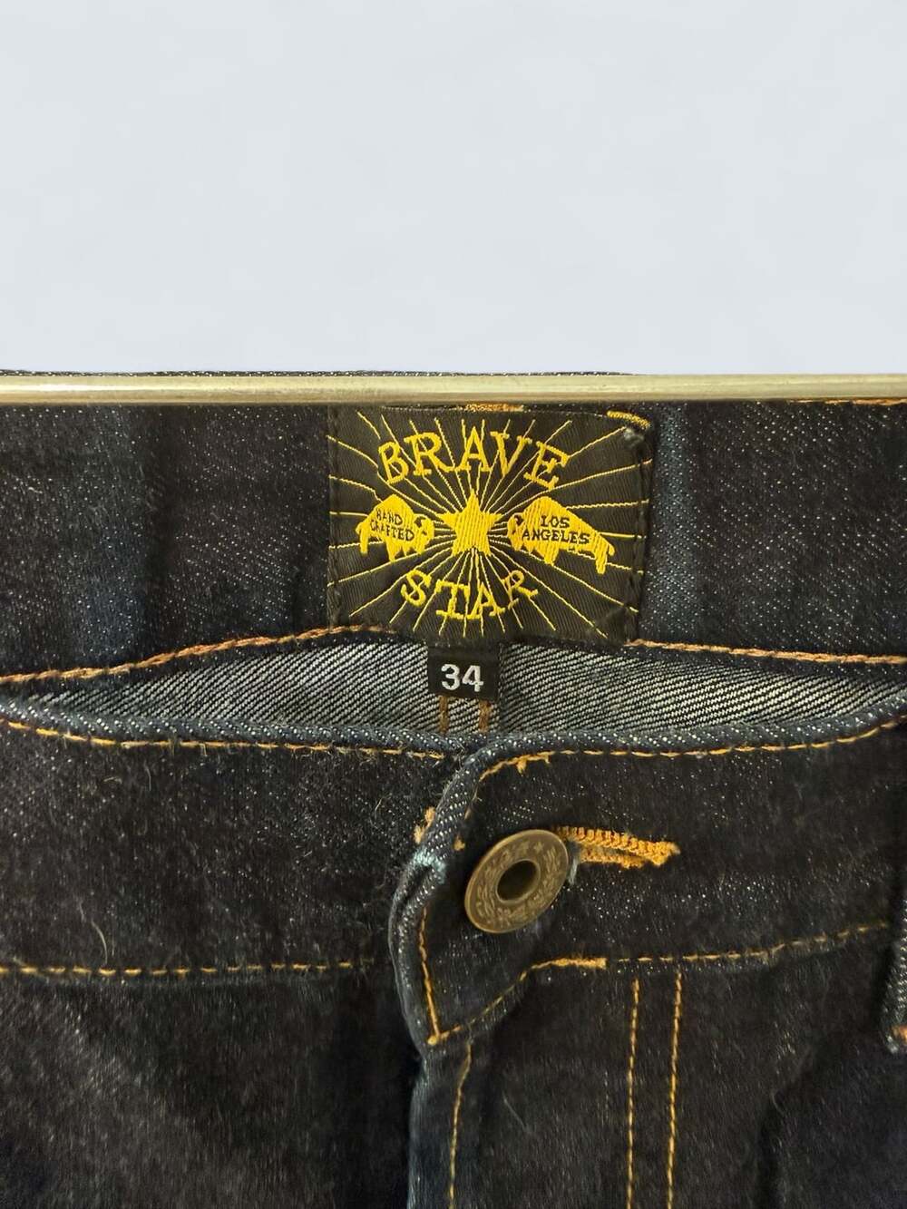 Brave Star Selvedge Denim Jeans Size 34 Indigo Raw Skinny - Picture 2 of 10